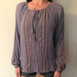 Embroidered Hippie Shirt NWT Size M